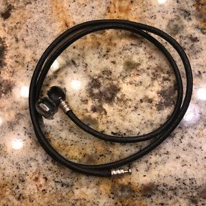 Pandora triple wrap leather bracelet